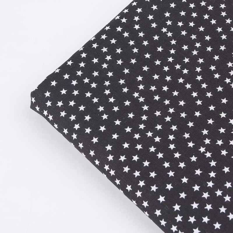 Antetek 7Pcs 20" x 20" Cotton Fabric DIY Making Supplies Quilting Patchwork Fabric Fat Quarter Bundles DIY for Quilting Cotton Patchwork Cushions (Black, 20" x 20") - Image 4